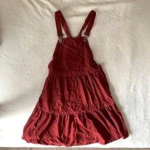 Corduroy red jumper dress! Xs